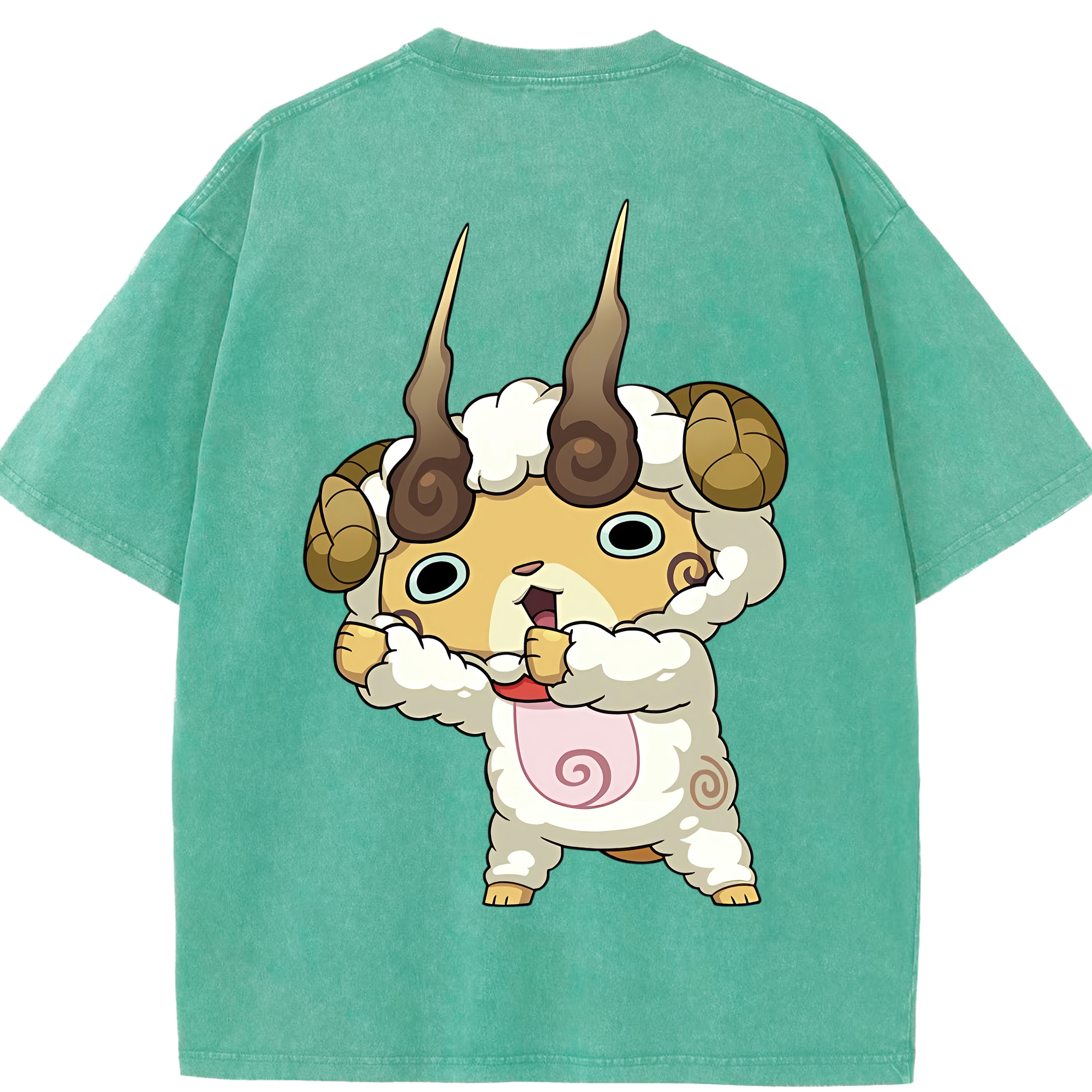 （画像用） 妖怪ウォッチ Yo-kai Watch 綿100% ヴィンテージ風 半袖Tシャツ（背面プリント）